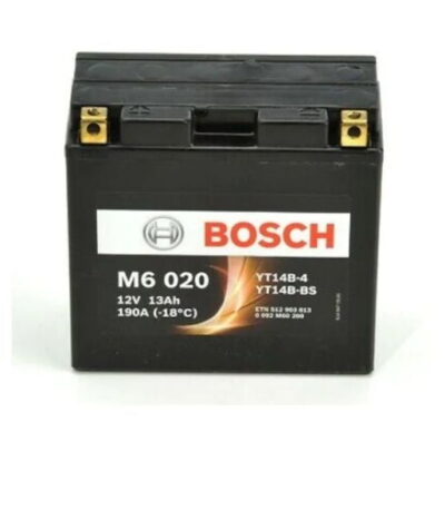 AKÜ: Bosch M6020 12V 12Ah AGM YT14B-BS Motosiklet Aküsü